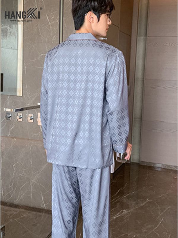 TD87 - Đồ Ngủ Pijama Nam Tay Dài Quần Dài Lụa