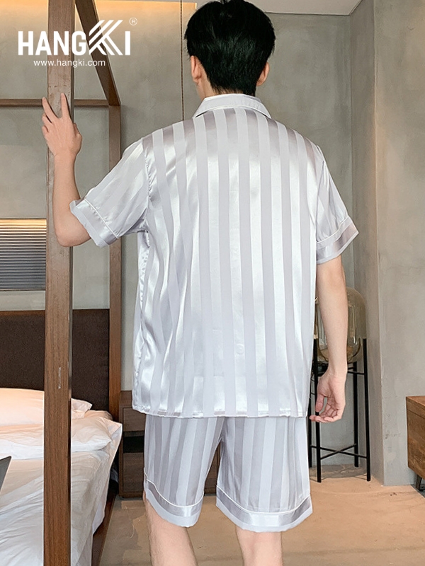 TN04 - Đồ Ngủ Pijama Nam Lụa Ngắn