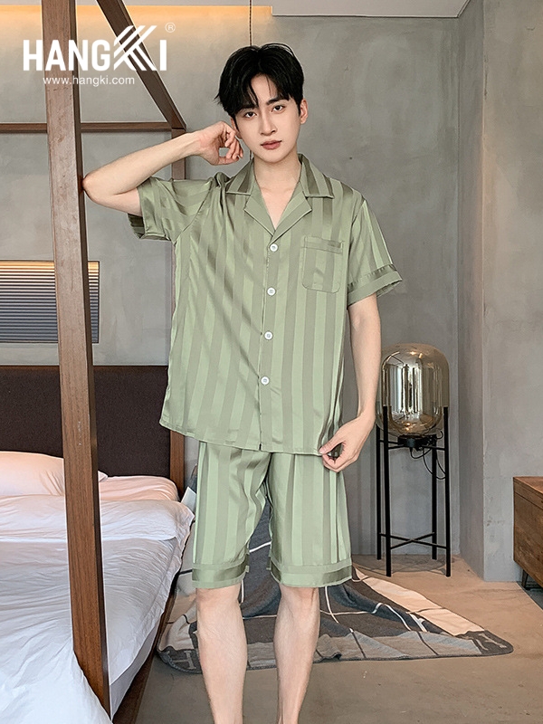 TN04 - Đồ Ngủ Pijama Nam Lụa Ngắn
