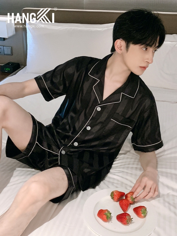 TN04 - Đồ Ngủ Pijama Nam Lụa Ngắn