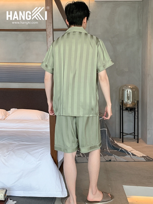TN04 - Đồ Ngủ Pijama Nam Lụa Ngắn
