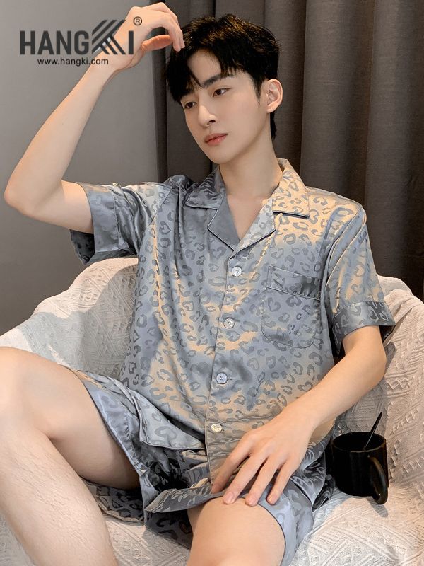 TN05 - Đồ Ngủ Pijama Nam Lụa Ngắn