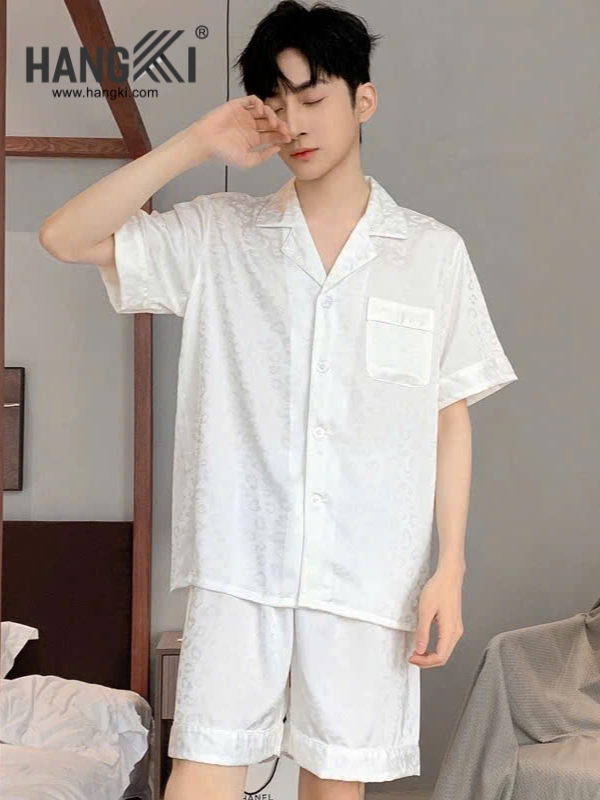 TN05 - Đồ Ngủ Pijama Nam Lụa Ngắn