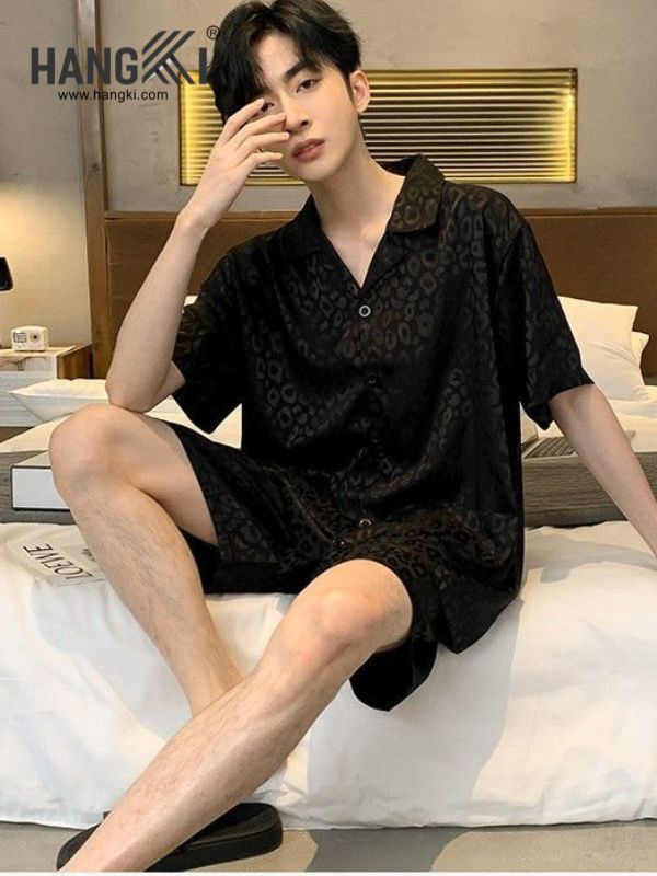 TN05 - Đồ Ngủ Pijama Nam Lụa Ngắn