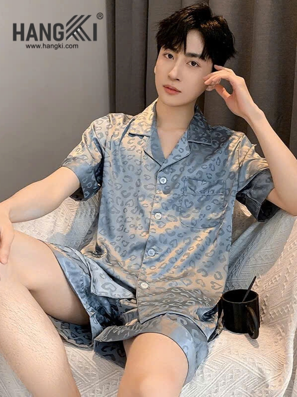TN05 - Đồ Ngủ Pijama Nam Lụa Ngắn