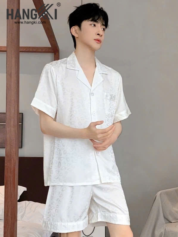 TN05 - Đồ Ngủ Pijama Nam Lụa Ngắn