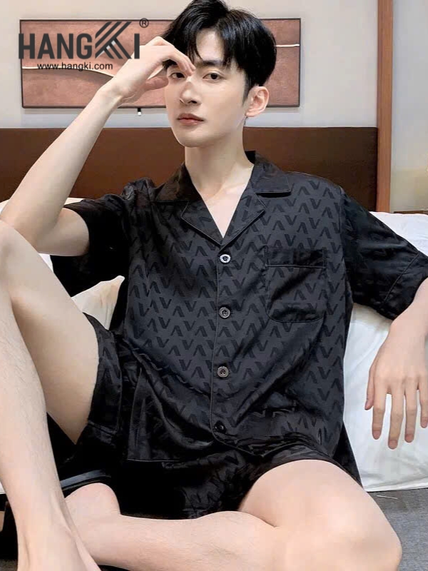 TN06 - Đồ Ngủ Pijama Nam Lụa Ngắn
