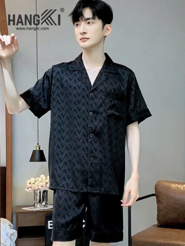 TN06 - Đồ Ngủ Pijama Nam Lụa Ngắn