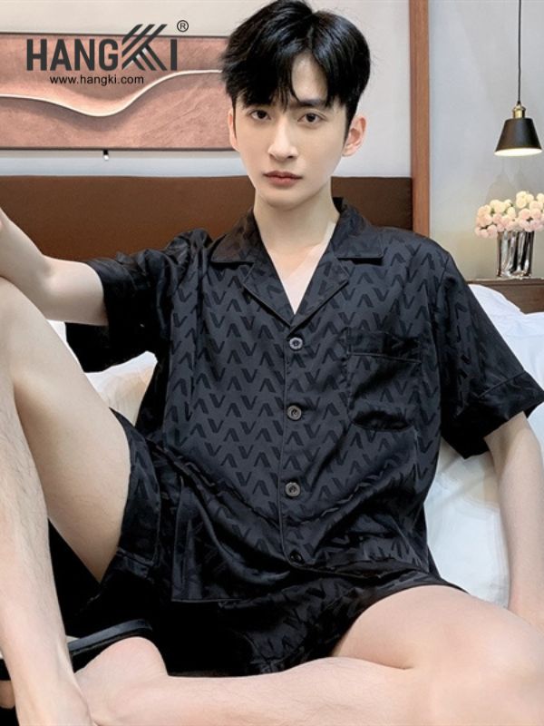 TN06 - Đồ Ngủ Pijama Nam Lụa Ngắn