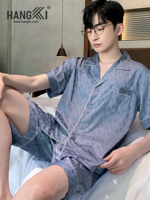 TN06 - Đồ Ngủ Pijama Nam Lụa Ngắn