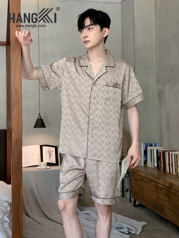 TN06 - Đồ Ngủ Pijama Nam Lụa Ngắn