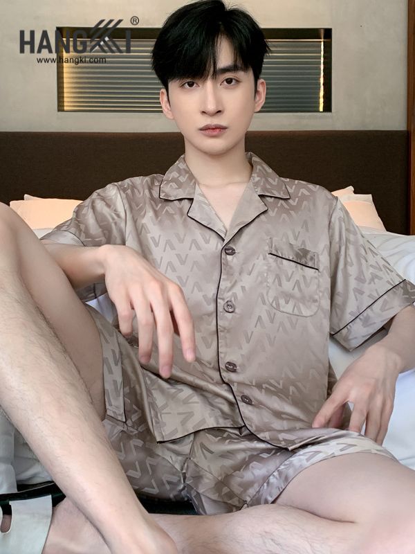 TN06 - Đồ Ngủ Pijama Nam Lụa Ngắn