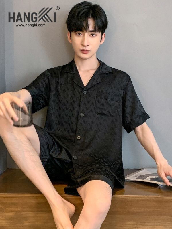 TN06 - Đồ Ngủ Pijama Nam Lụa Ngắn