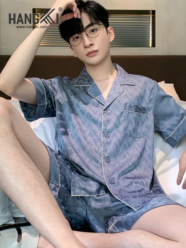 TN06 - Đồ Ngủ Pijama Nam Lụa Ngắn