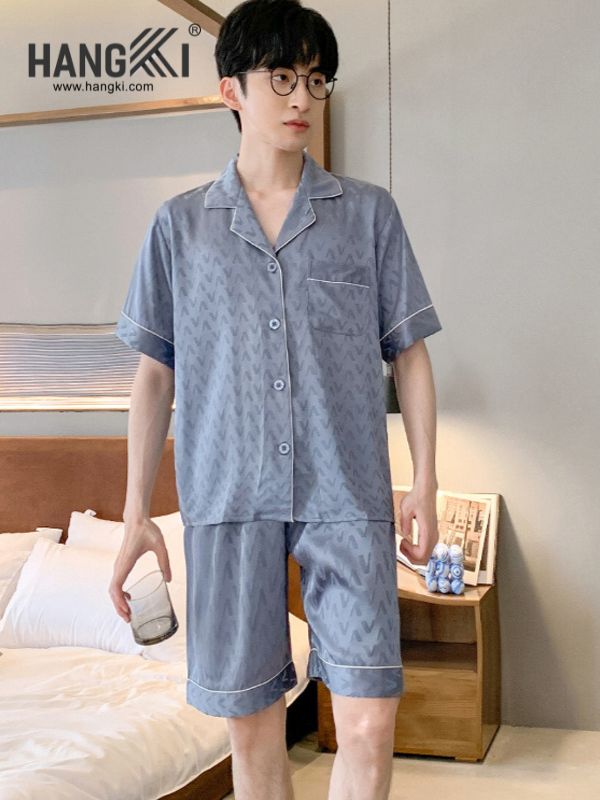 TN06 - Đồ Ngủ Pijama Nam Lụa Ngắn
