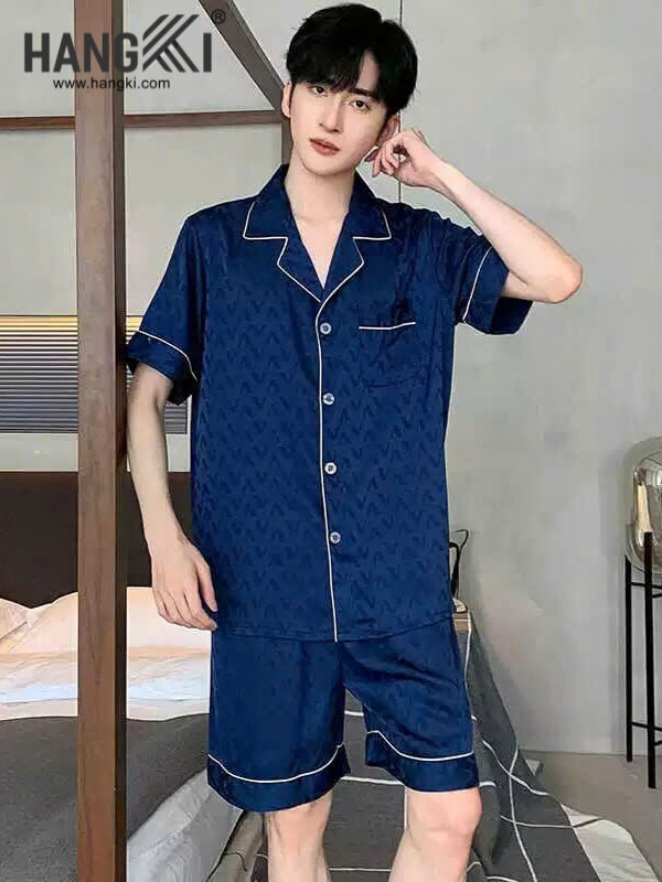 TN06 - Đồ Ngủ Pijama Nam Lụa Ngắn