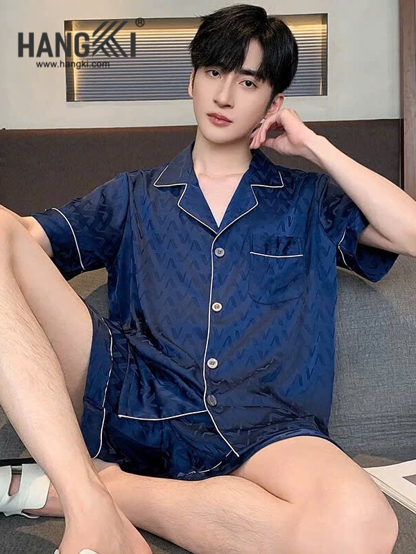 TN06 - Đồ Ngủ Pijama Nam Lụa Ngắn