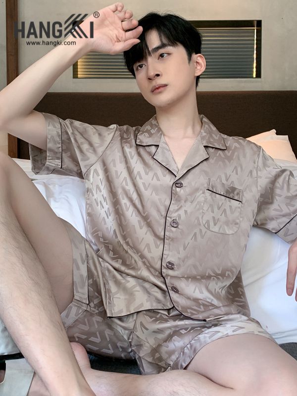 TN06 - Đồ Ngủ Pijama Nam Lụa Ngắn