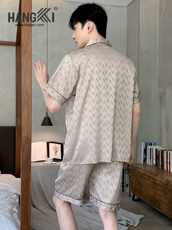 TN06 - Đồ Ngủ Pijama Nam Lụa Ngắn