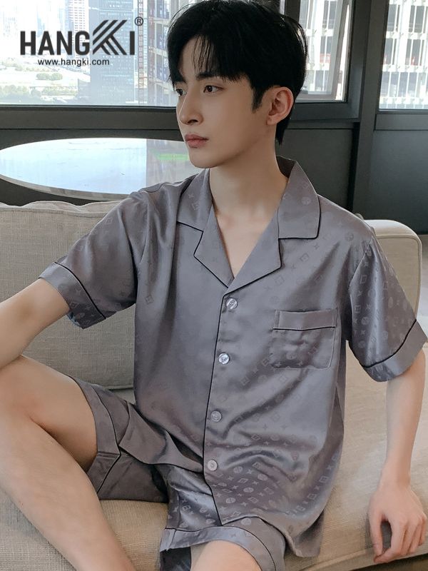 TN08 - Đồ Ngủ Pijama Nam Lụa Ngắn