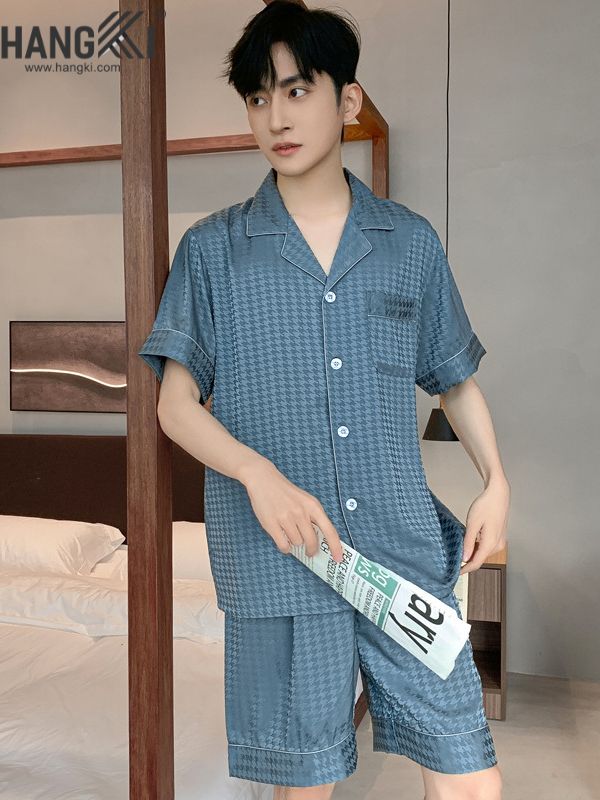 TN10 - Đồ Ngủ Pijama Nam Lụa Ngắn