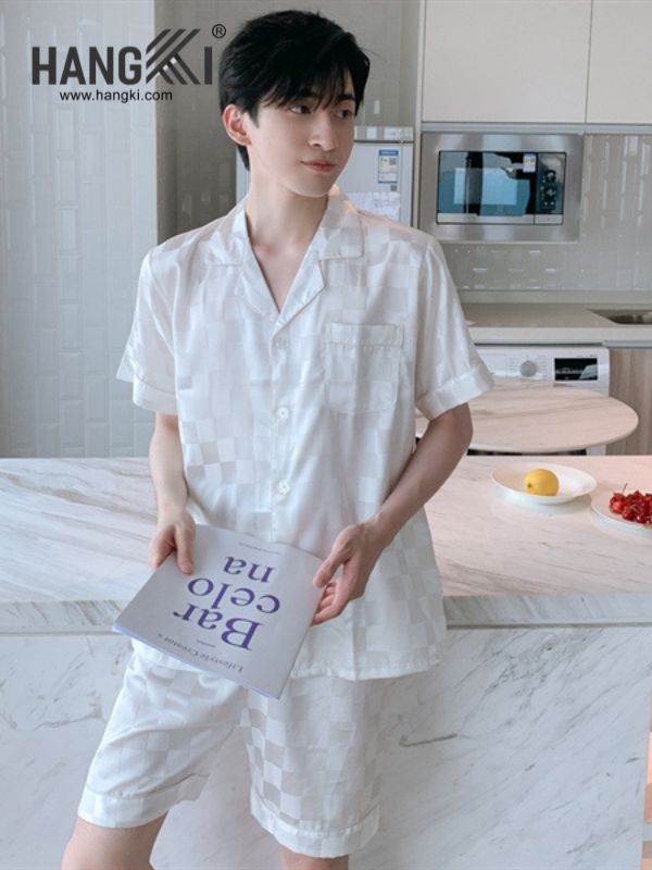 TN11 - Đồ Ngủ Pijama Nam Lụa Ngắn