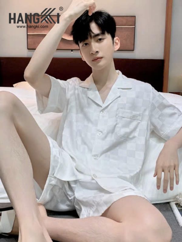 TN11 - Đồ Ngủ Pijama Nam Lụa Ngắn