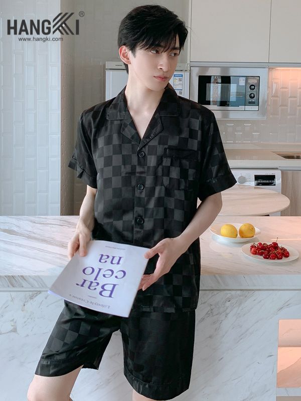TN11 - Đồ Ngủ Pijama Nam Lụa Ngắn