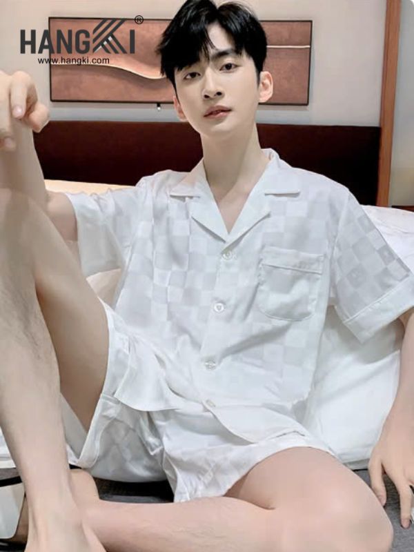 TN11 - Đồ Ngủ Pijama Nam Lụa Ngắn