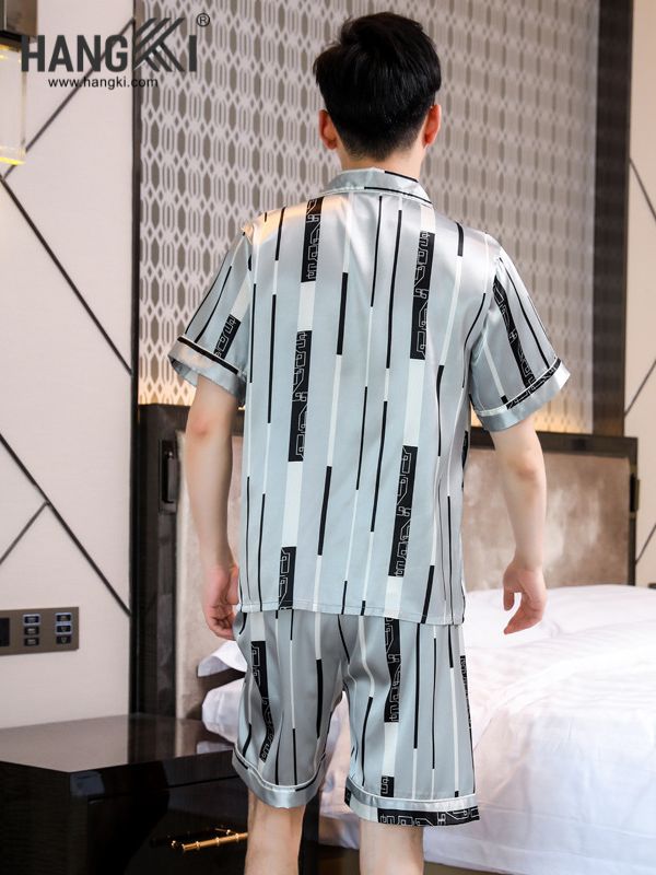 TN12 - Đồ Ngủ Pijama Nam Lụa Ngắn