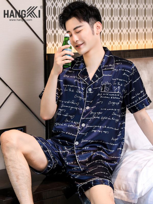 TN13 - Đồ Ngủ Pijama Nam Lụa Ngắn
