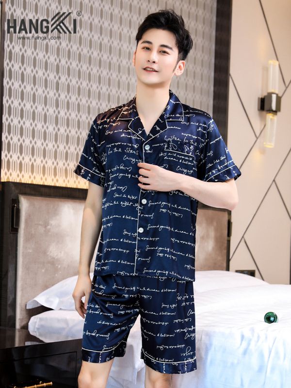 TN13 - Đồ Ngủ Pijama Nam Lụa Ngắn