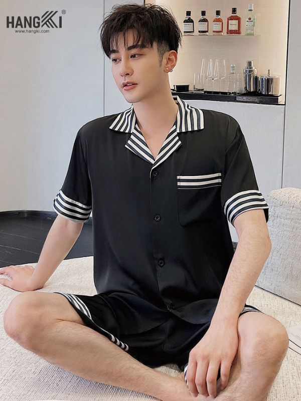 TN14 - Đồ Ngủ Pijama Nam Lụa Ngắn