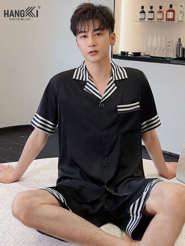 TN14 - Đồ Ngủ Pijama Nam Lụa Ngắn