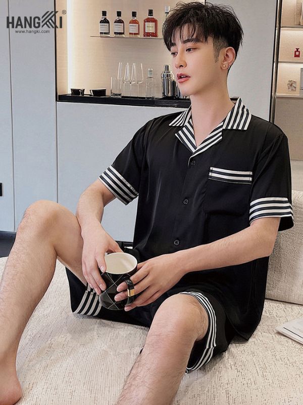 TN14 - Đồ Ngủ Pijama Nam Lụa Ngắn