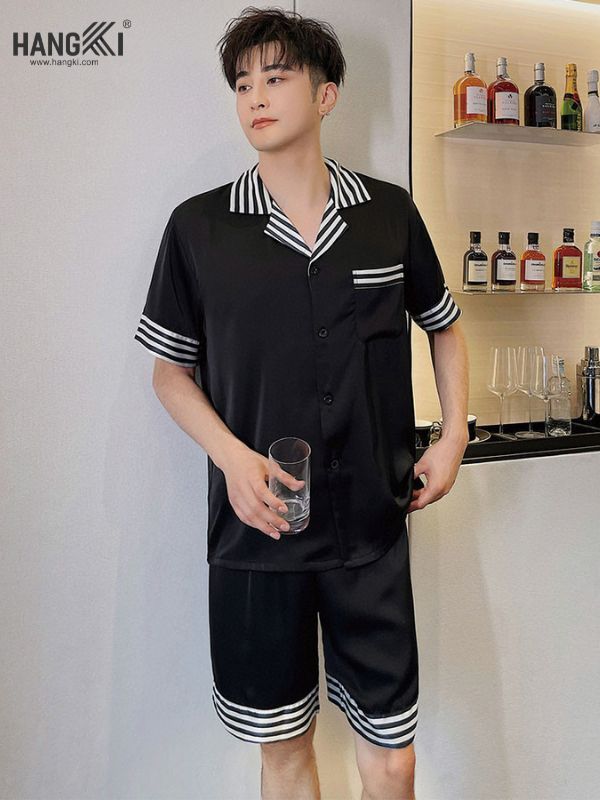 TN14 - Đồ Ngủ Pijama Nam Lụa Ngắn