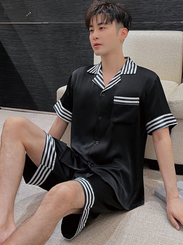 TN14 - Đồ Ngủ Pijama Nam Lụa Ngắn