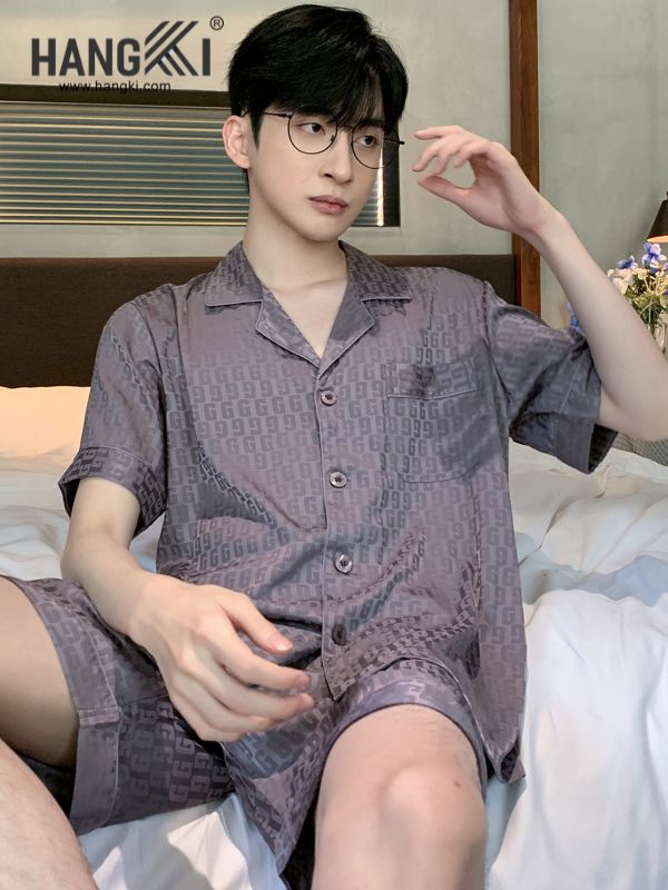 TN15 - Đồ Ngủ Pijama Nam Lụa Ngắn