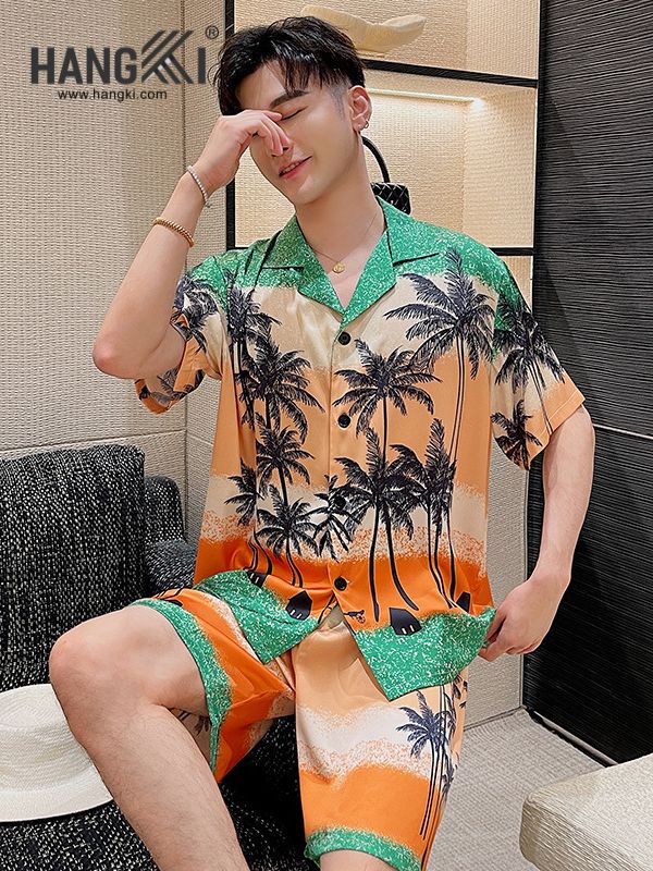 TN16 - Đồ Ngủ Pijama Nam Lụa Ngắn