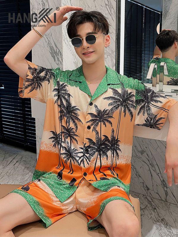 TN16 - Đồ Ngủ Pijama Nam Lụa Ngắn