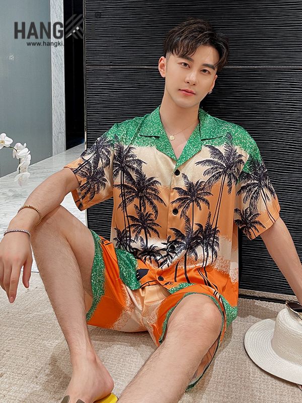 TN16 - Đồ Ngủ Pijama Nam Lụa Ngắn