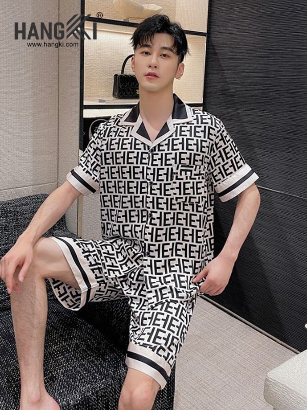 TN17 - Đồ Ngủ Pijama Nam Lụa Ngắn