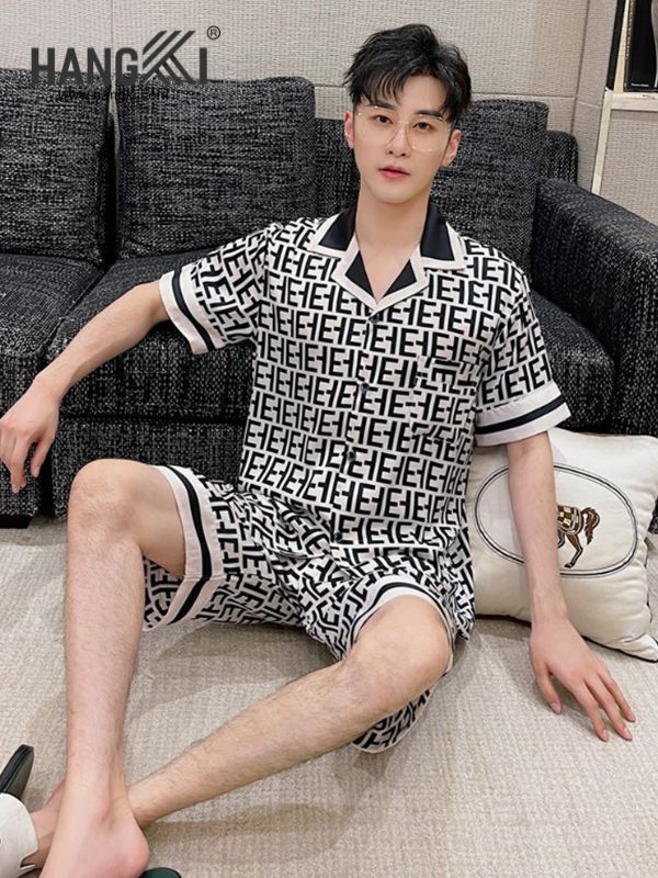 TN17 - Đồ Ngủ Pijama Nam Lụa Ngắn