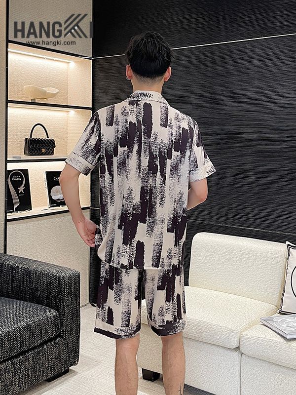 TN18 - Đồ Ngủ Pijama Nam Lụa Ngắn