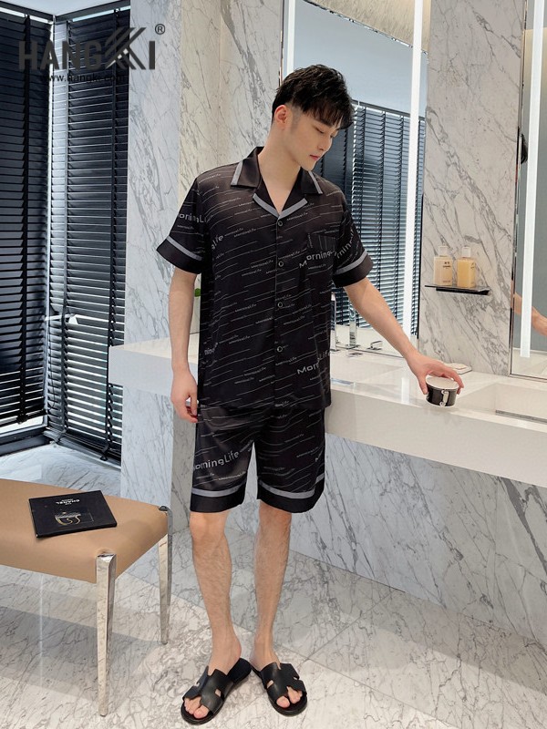 TN19 - Đồ Ngủ Pijama Nam Lụa Ngắn