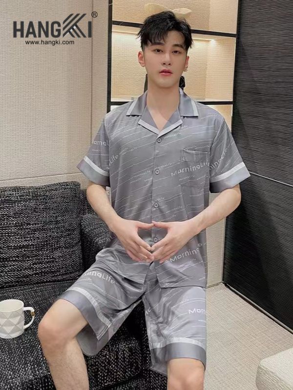 TN19 - Đồ Ngủ Pijama Nam Lụa Ngắn