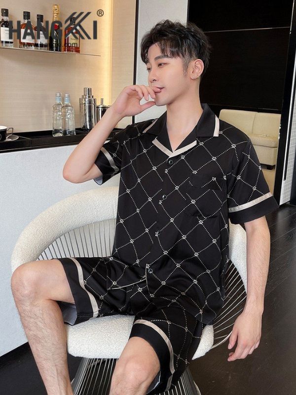 TN20 - Đồ Ngủ Pijama Nam Lụa Ngắn
