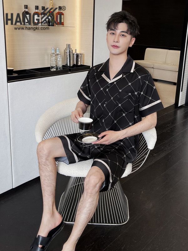 TN20 - Đồ Ngủ Pijama Nam Lụa Ngắn