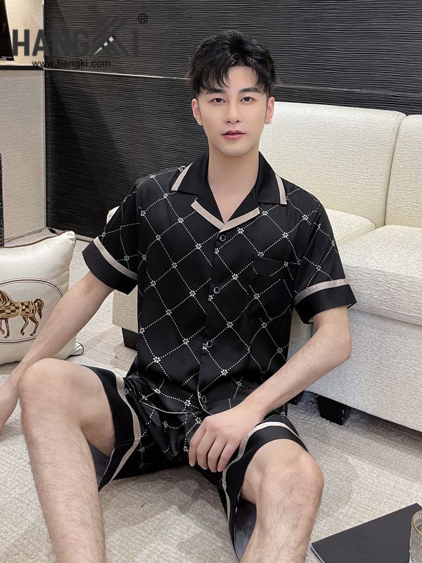 TN20 - Đồ Ngủ Pijama Nam Lụa Ngắn