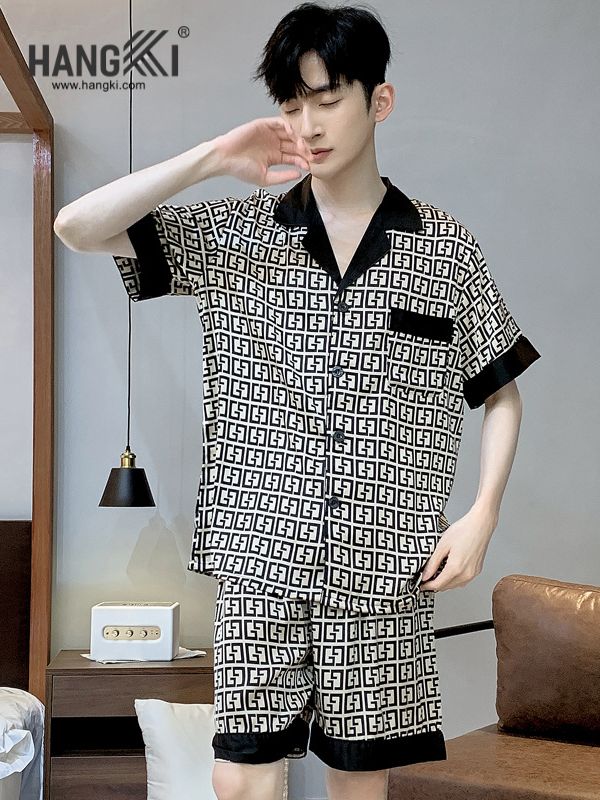 TN21 - Đồ Ngủ Pijama Nam Lụa Ngắn